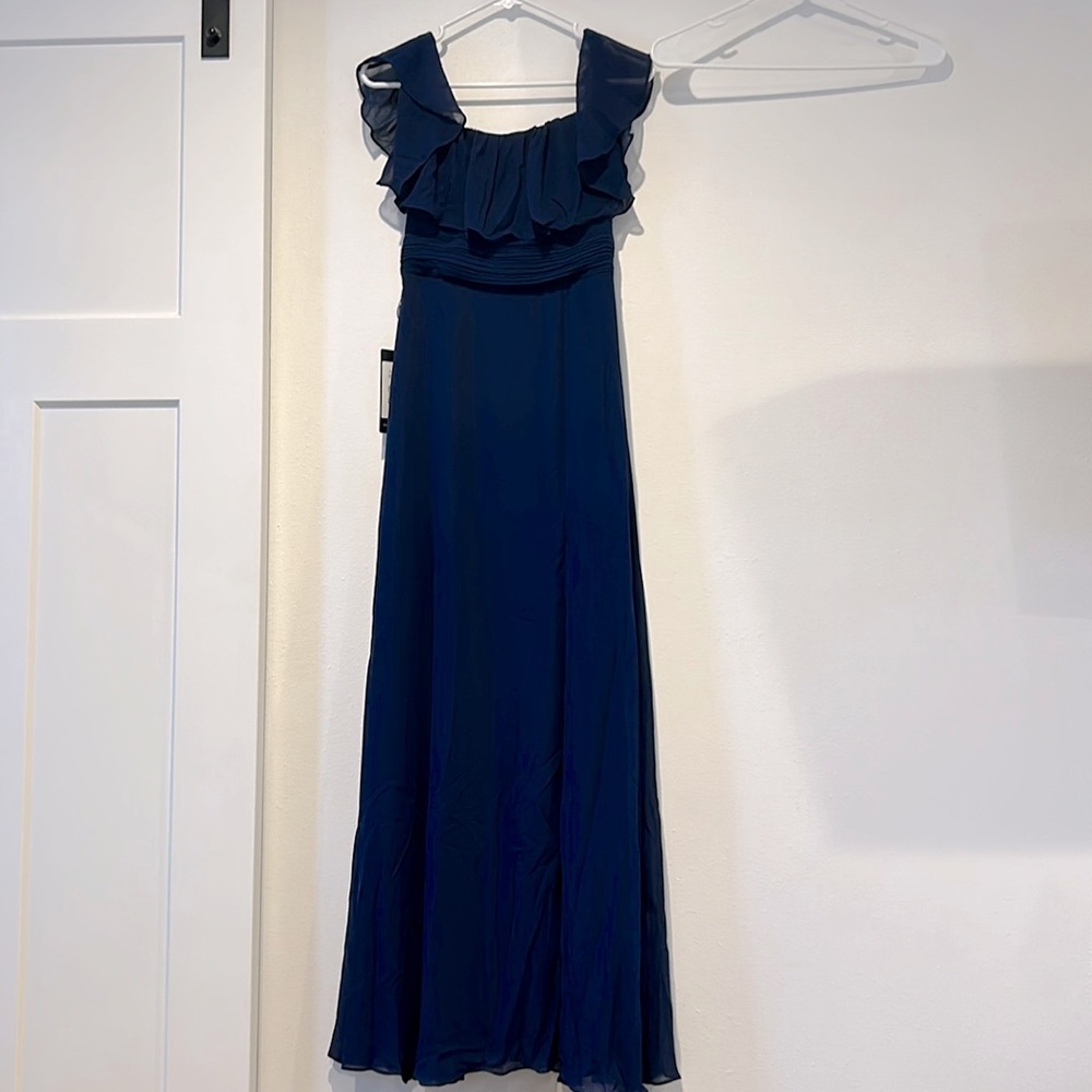 Navy floor length dress